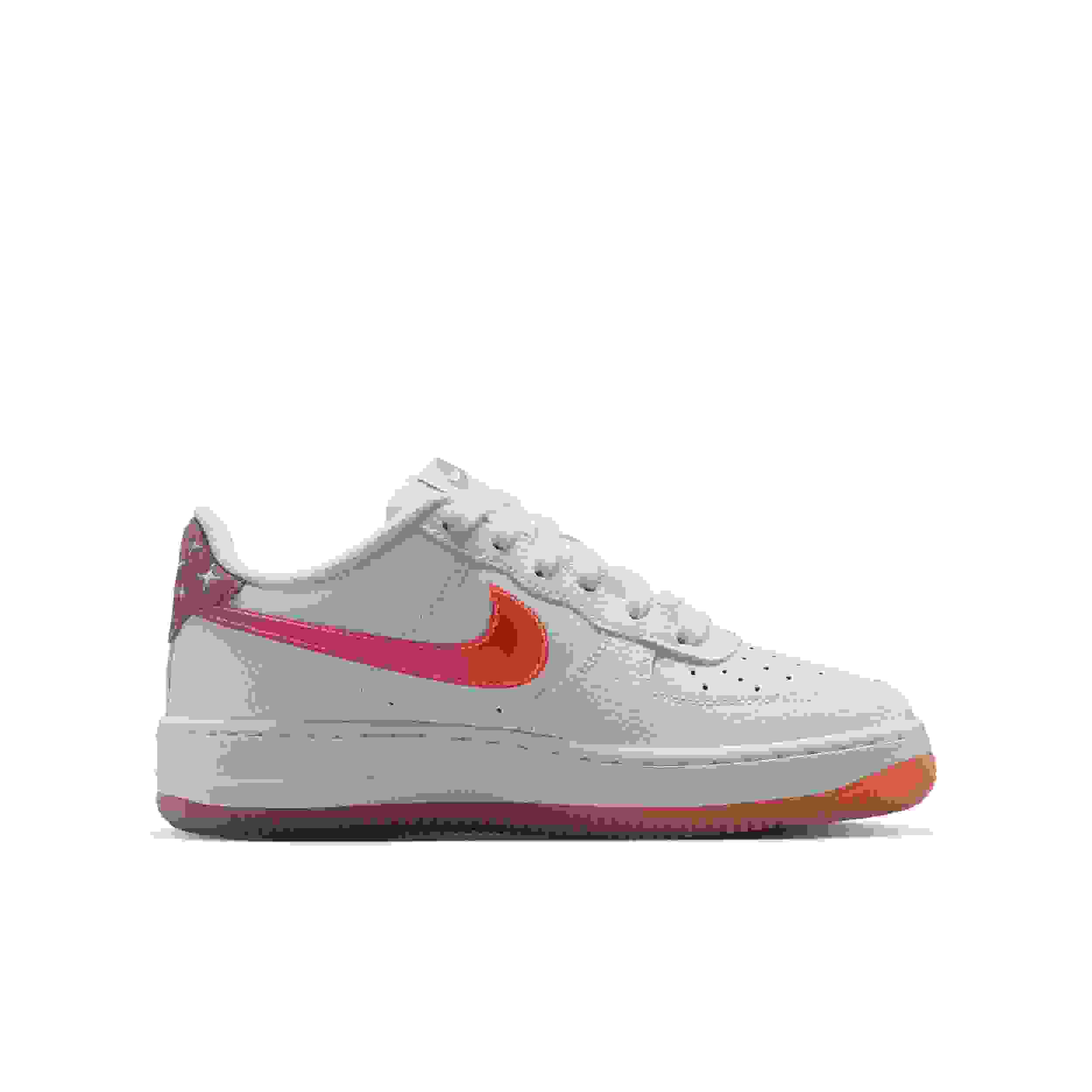 Nike Air Force 1 Grade School Girls' "White/Turf Orange/Bright Violet" Shoe
